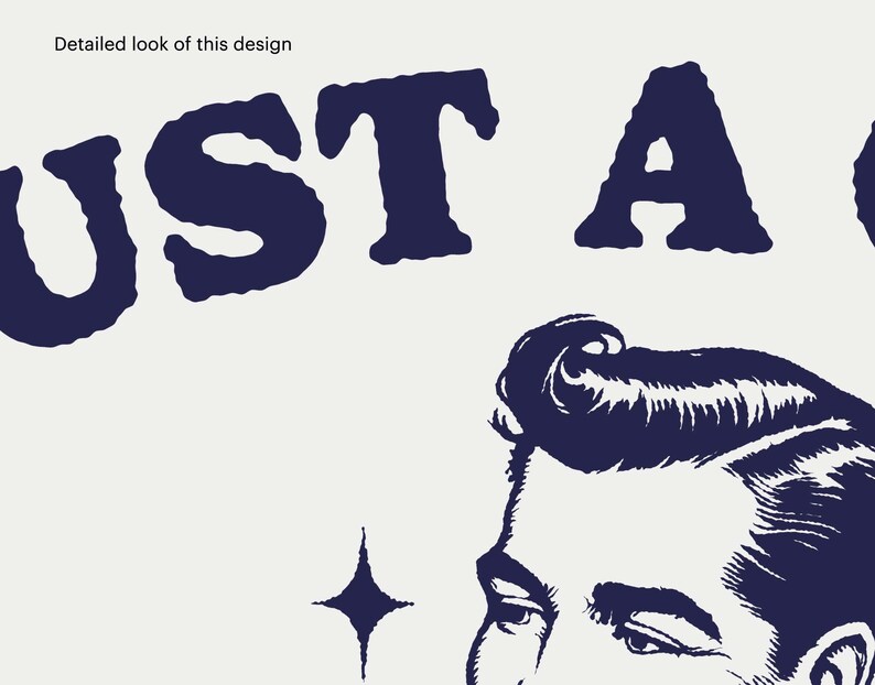 May include: A vintage-style illustration of a man with a moustache, featuring the text "MUSTACHE" in a bold, navy blue font. The illustration is set against a light grey background.