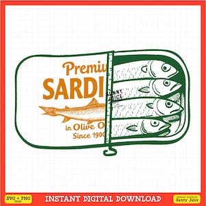 Verzinnte Sardinen Fischkonserven SVG & PNG-Datei zum Download, Verzinnte Sardinen SVG, Sardinen SVG, Sardellen Png für kommerzielle Nutzung