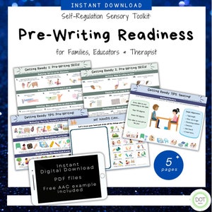 Pre-Writing Skills Posters & Worksheet, Fine motor, Seating, Hand strength, Development, Adaptations, Children, OT, Digital Download, pdf
