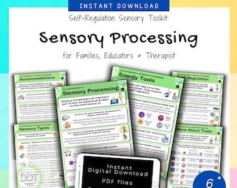 Sensory Processing Handouts, Self-Regulation, OT, Energy, Sensory Accommodations, Sensory Tools, Child, School, Home, Digital Download, pdf