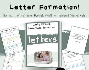 Letter Formation Resources, Lowercase, Early Writing Skills, Development, Fine motor, Adaptations, Child, OT, School, Digital Download, pdf