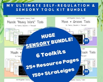 Self-Regulation Sensory Tools Bundle, Resources, Children, Kids, OT, Classroom, Home, Heavy Work, visuals, Printable, Digital Download, pdf