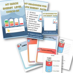 Fatigue / Low Energy Tools, Battery theme, Self Regulation, REST, Child, Teen, Adult, Resource, Activities, Sensory, OT, Personalised, pdf