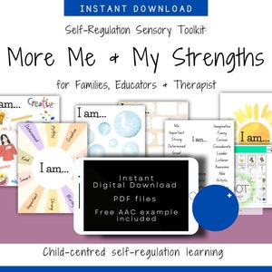 More About Me Tools, Character Traits, Attributes, Strengths, Self Regulation, Feelings, OT, School, Home, Kids, visuals, SEL, Download, pdf