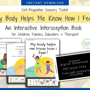 Libro infantil sobre la interocepción, Mi cuerpo me ayuda a saber cómo me siento, Sentido corporal, Autorregulación, Aula, Hogar, OT, Imprimible, Digital, PDF