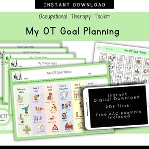 OT Goal Setting & Planning, Functional, Strengths, Therapy, Skills, Relationships, Occupational Therapy, School, Home, Child, Teen, AAC, pdf