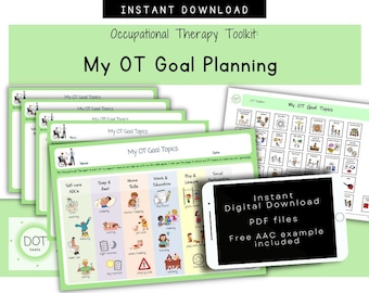 OT Goal Setting & Planning, Functional, Strengths, Therapy, Skills, Relationships, Occupational Therapy, School, Home, Child, Teen, AAC, pdf