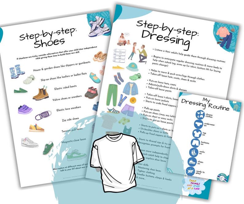 Dressing Skills: Activities, Pre-dressing, Gross Motor, Fine Motor ...