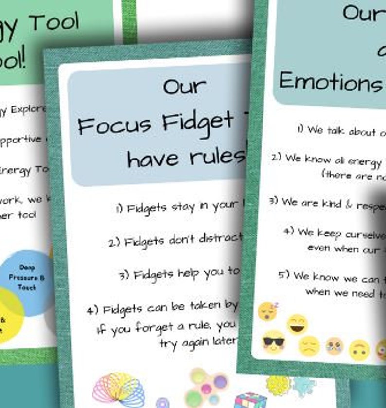 Classroom Self-Reg Poster Pack, Group Session, Resource, Children, Sensory Tools, Self-Regulation, Feelings, Teacher, Class, visuals, pdf image 3