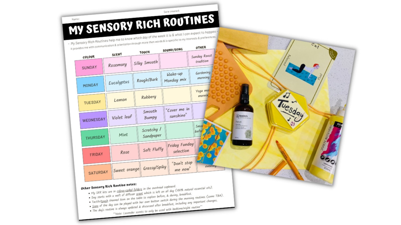 Sensory Rich Routine Plans & Visuals, Sensory Processing, Orientation ...