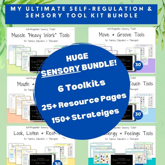 Self-Regulation Sensory Tools Bundle, Resources, Children, Kids, OT, Classroom, Home, Heavy Work,...