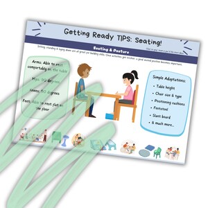 Pre-Writing Skills Posters & Worksheet, Fine motor, Seating, Hand strength, Development, Adaptations, Children, OT, Digital Download, pdf image 4