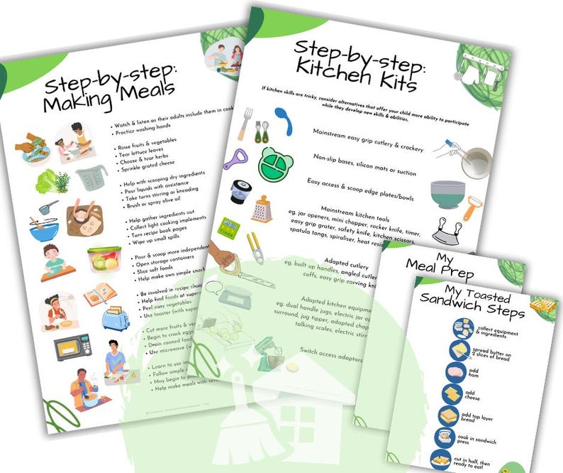 Cooking Task Life Skills: Cooking, Chores, Helping, Laundry, Meal Prep, Activities ...