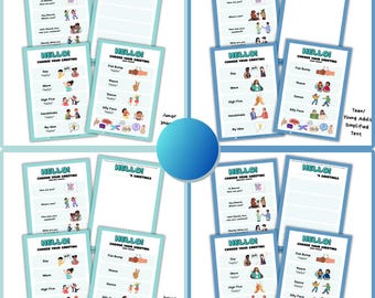 Hello! Greeting Choices Visuals/Posters, Child & Teen/Young Adult Options, Social Supports, Participation, Classroom, Home, OT, SP, SLP, pdf