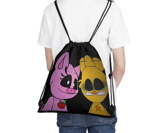 Pinky Piggy and Kickin Chicken  Drawstring Bag