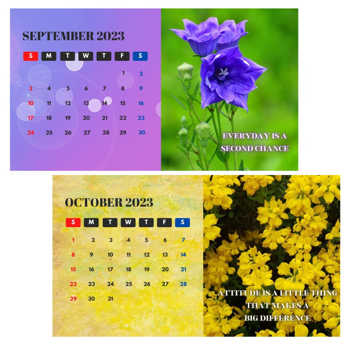 Etsy Digital Calendar 