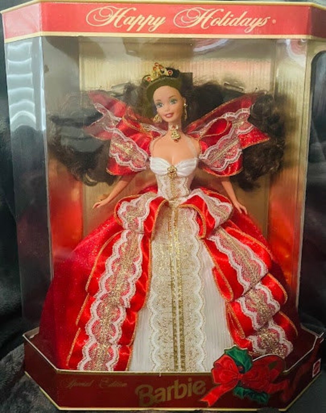 EXTREMELY RARE AUTHENTIC Happy Holidays 1997 Barbie Doll SE MISPRINT