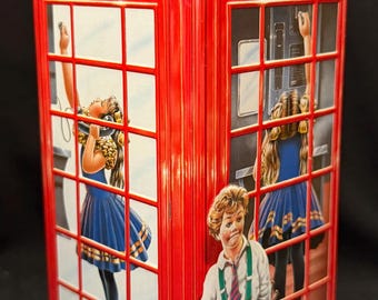 Scatola di latta della cabina telefonica britannica di Churchill / Patrimonio dell'Inghilterra / Salvadanaio / Cabina telefonica rossa / Regalo anglofilo londinese