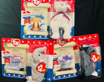 trio americano! Ty Teenie Beanie Babies 2000 McDonalds Sigillato