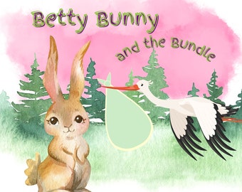 Personalized Big Sister Story Book – Betty Bunny Sibling Keepsake, Photo Dedication