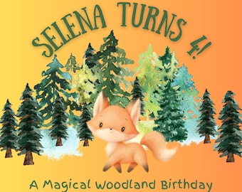 Personalized Magical Woodland Birthday Book Children's Birthday Party Gift Idea