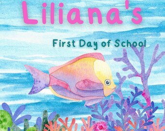First Day of Kindergarten Personalized Book - Custom Girls Gift