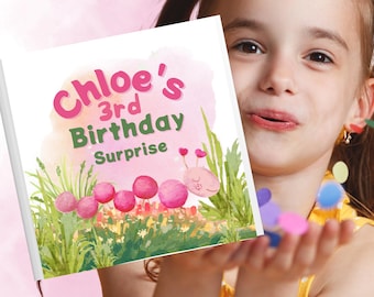 Personalized Caterpillar Birthday Book, Custom Butterfly Storybook, Girl Birthday Gift for Granddaughter Niece Keepsake