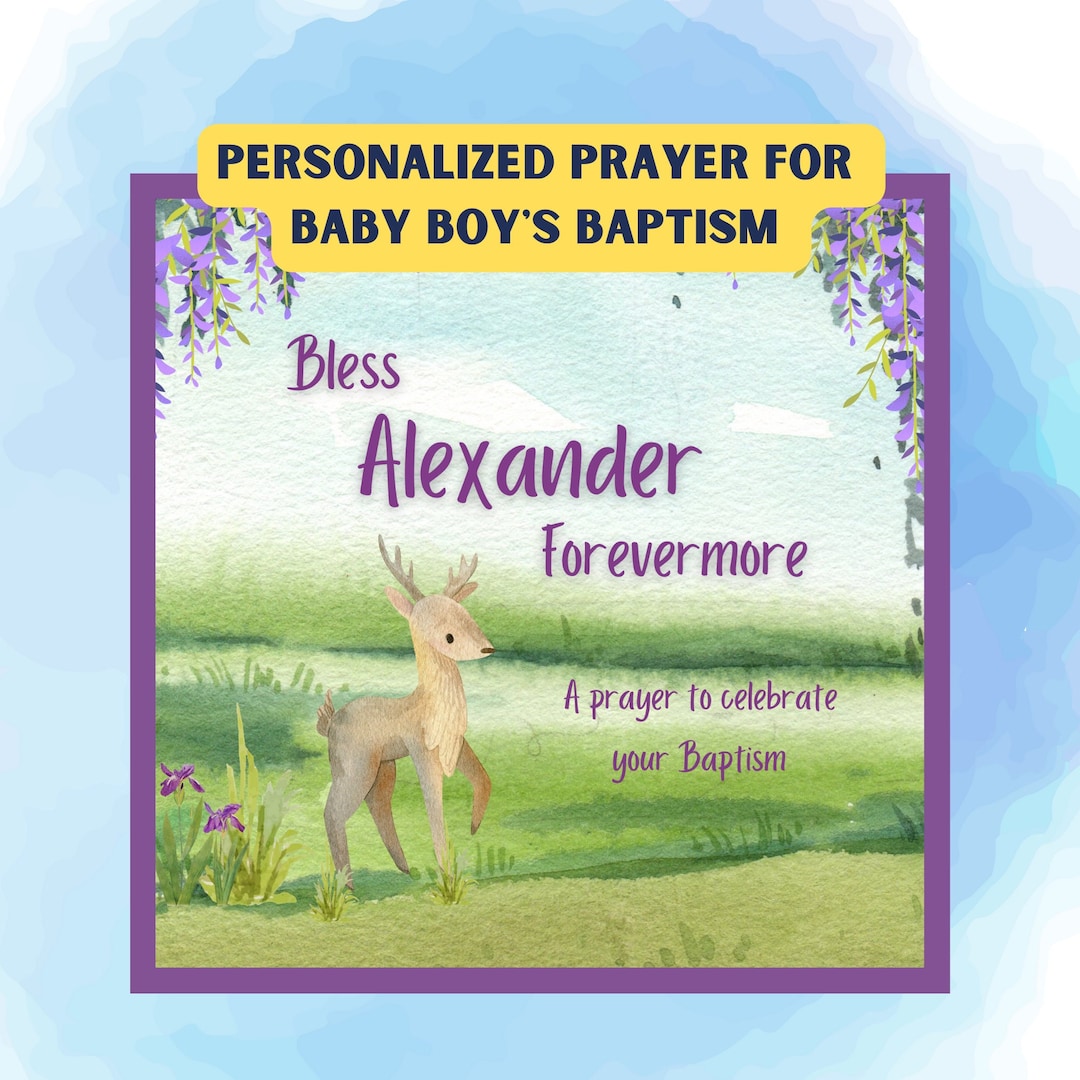Personalized Baptism Book for Baby Boy Baptism Gift Etsy
