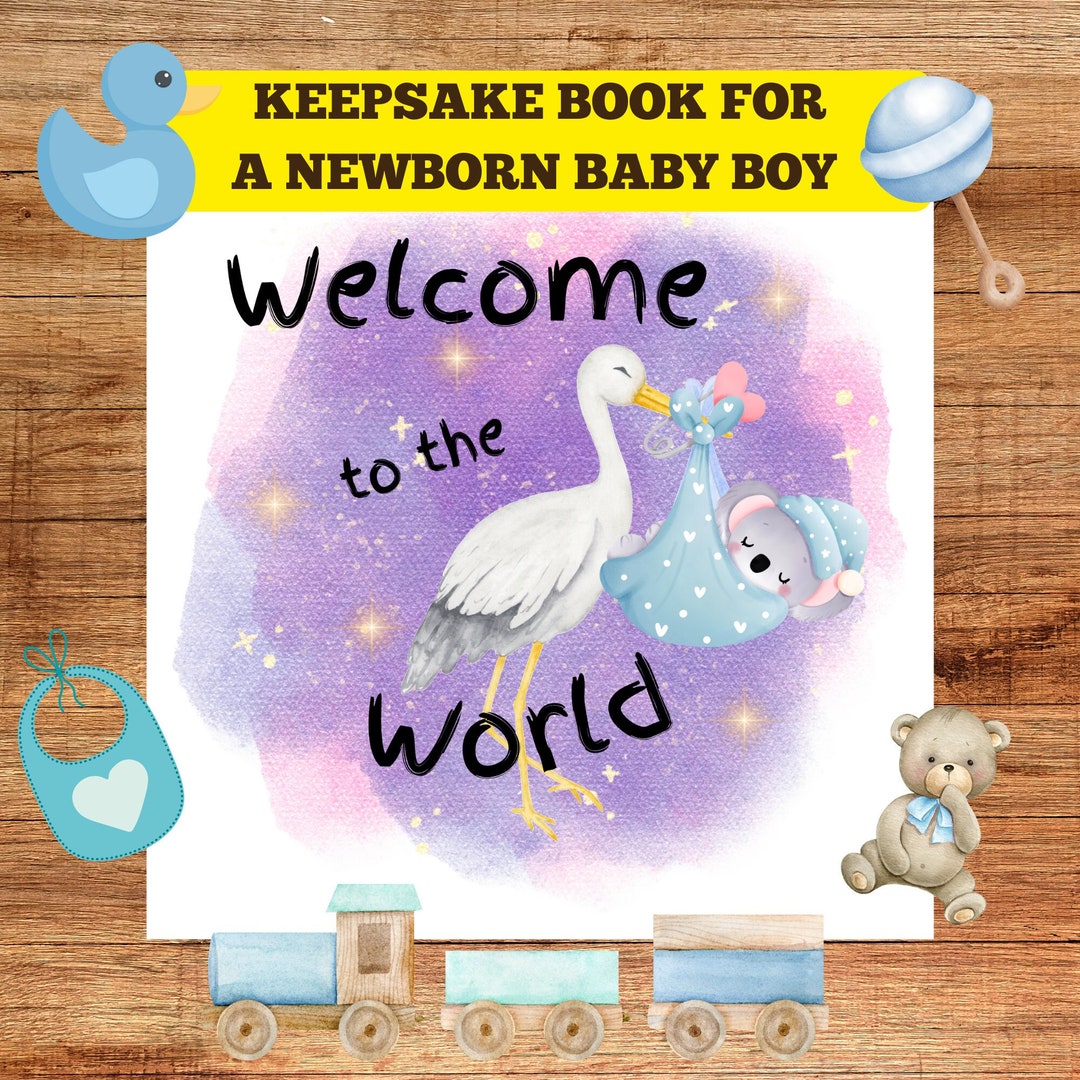 Keepsake Baby Book for Newborn Baby Boy Baby Shower Gift Baby Gift Etsy