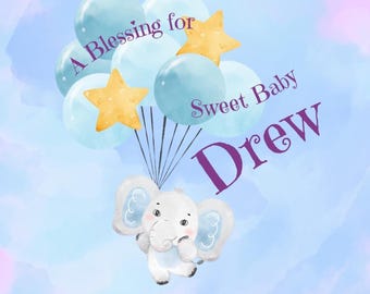 Personalized Baby Boy Baptism Book - Custom Christening Gift