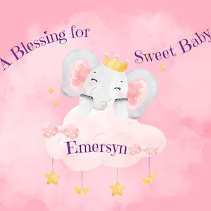 Personalized Baptism Gift Book | Christening Gift for Girl | Blessing Book