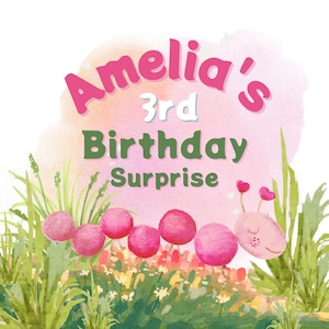 Personalized Birthday Book Caterpillars and Butterflies Personalized Birthday Gift for Kids I See My Name in the Book