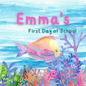 Personalized First Day of School Book For a Girl First Day of Kindergarten First Day of PreSchool