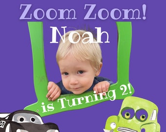 Personalized Photo Birthday Book Cars Theme Birthday Gift for Toddlers