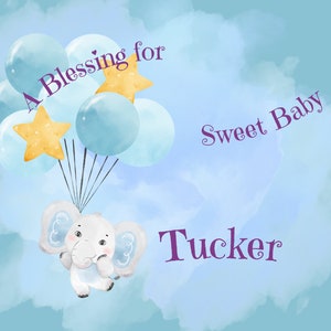 Personalized Baptism Gift Baby Blessing Book Christening Gift for Boy