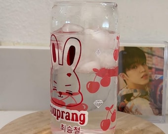 Color Changing SVT Choitcherry Couprang Glass Cup  | Seventeen Kpop water bottle tumblr miniteen