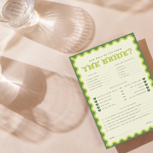 Shrek Bachelorette Spiel | Wie gut kennst du die Braut (Printable & Canva) Bild 2