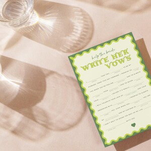 Shrek Bachelorette Write Her Vows Game | Hen Party Printable (Canva) image 2