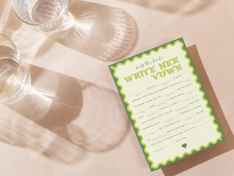 Shrek Bachelorette Write Her Vows Game | Hen Party Printable (Canva) image 2