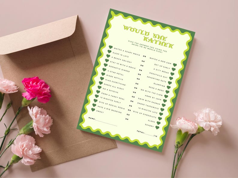 Shrek Bachelorette Game | Would She Rather Hen Party (Printable & Canva) image 5