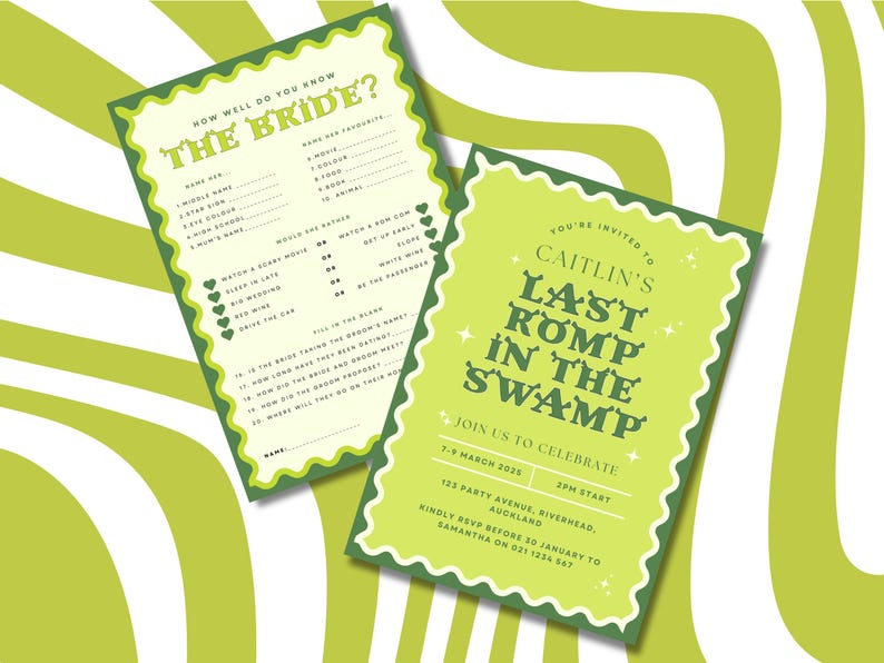 Shrek Bachelorette Spiel | Wie gut kennst du die Braut (Printable & Canva) Bild 7