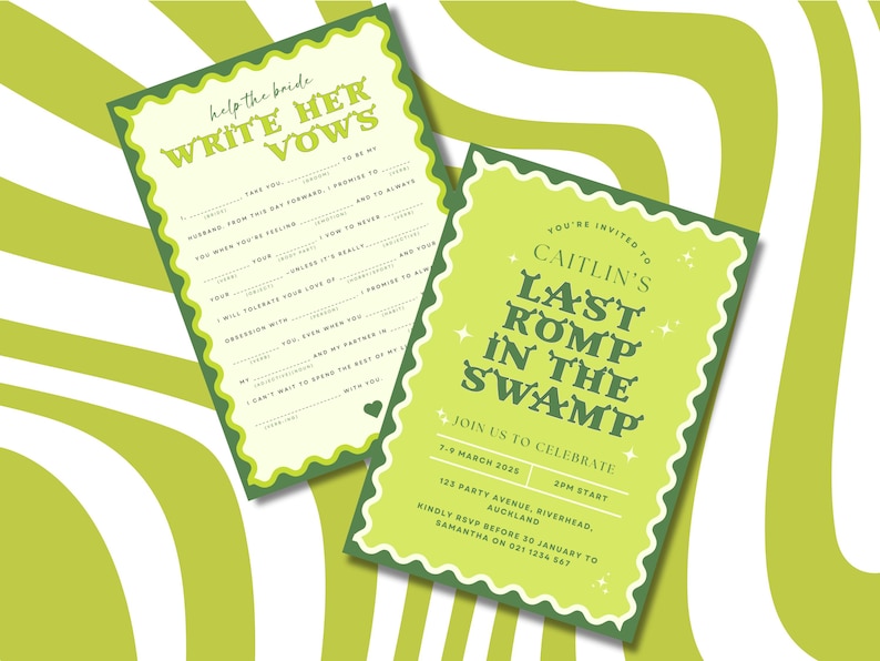 Shrek Bachelorette Write Her Vows Game | Hen Party Printable (Canva) image 7