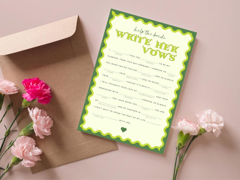 Shrek Bachelorette Write Her Vows Game | Hen Party Printable (Canva) image 5