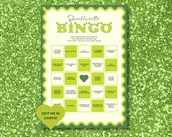Shreklorette Bingo Game | Hen Party, Bridal Shower (Printable, Canva Template) | Shrek