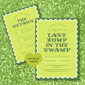 Shrek Bachelorette Invitation | Hen Party Games (Printable & Canva)