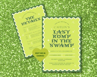Shrek Bachelorette Invitation | Hen Party Games (Printable & Canva)