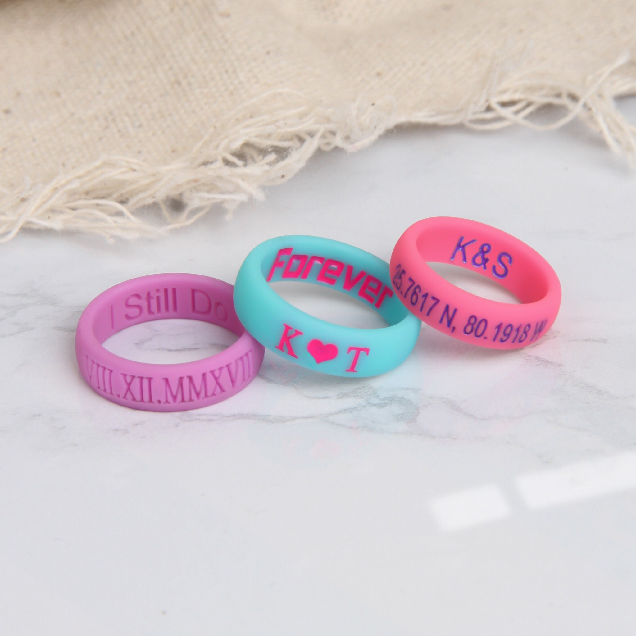Silicone Ring His and Hers Etsy UK