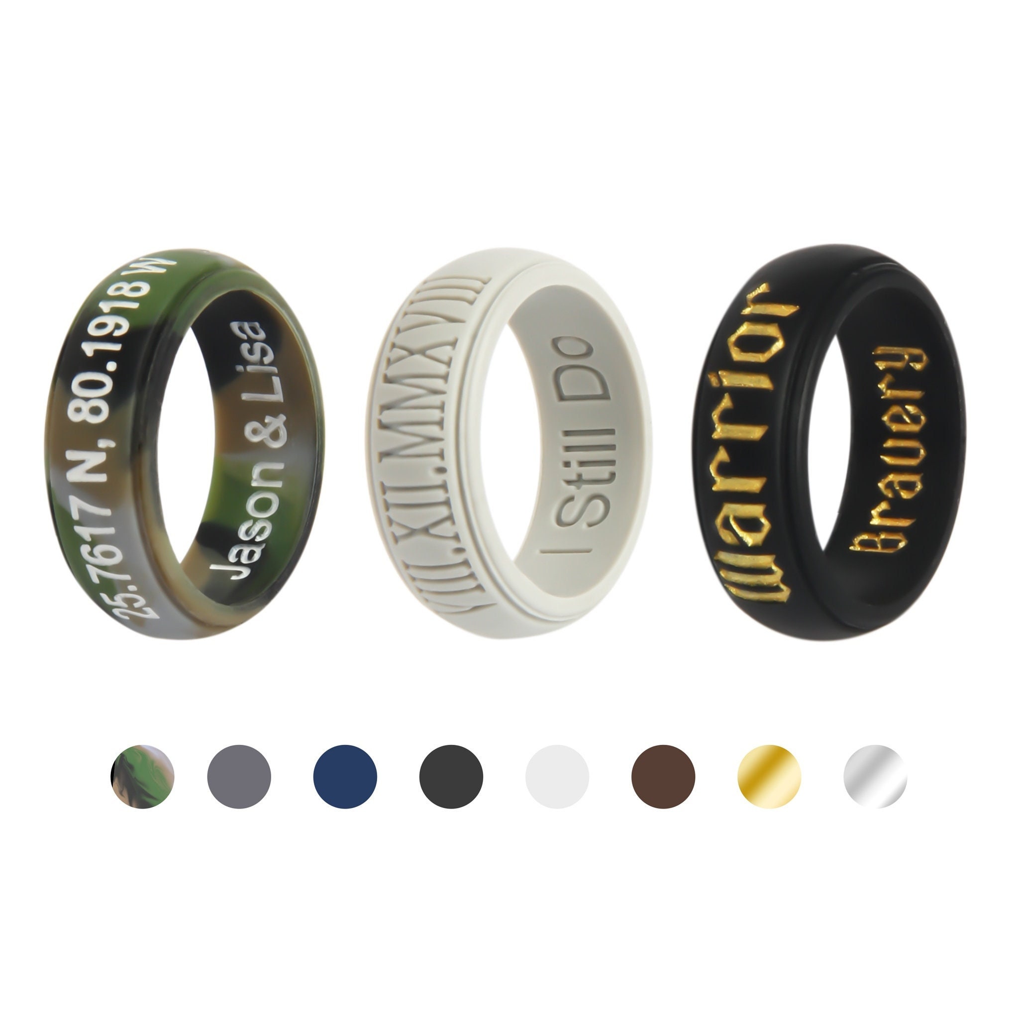 Deago 10 Packs Silicone Wedding Rings for Men, Breathable Mens' Rubber Wedding  Bands, Size 9 10 11 12 Available for Workout 