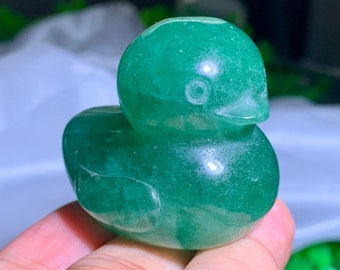 1.6" Natural Aventurine durk, quartz crystal, crystal skull, hand carved, crystal duck, crystal gift random 1x