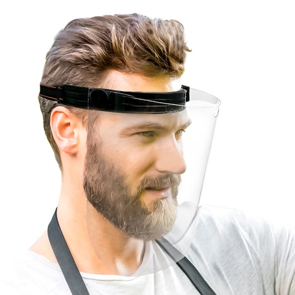 Lucent Path Flip Up Face Shield - Safety Clear Plastic Visor Anti Fog Reusable Adjustable Face Shields